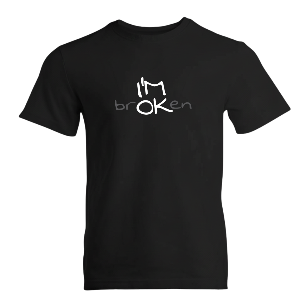 I'M brOKen Premium Sober Apparel T-shirt Black