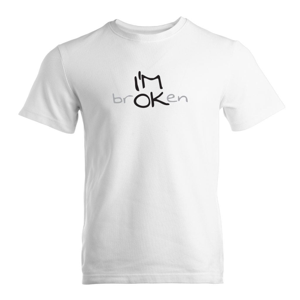 I'M brOKen Premium Sober Apparel T-shirt White