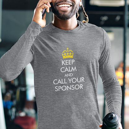 Keep Calm And Call Your Sponsor Premium Sober Apparel