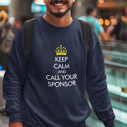 Keep Calm And Call Your Sponsor Premium Sober Apparel