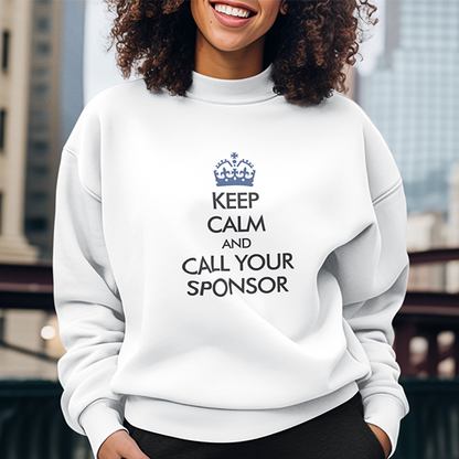 Keep Calm And Call Your Sponsor Premium Sober Apparel