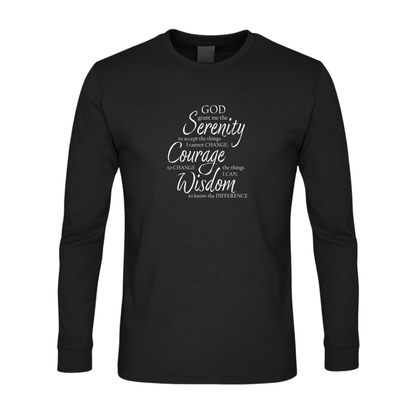 Serenity Prayer v3 Premium Sober Apparel Long-sleeve Black