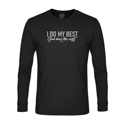 I Do My Best God Does The Rest Premium Sober Apparel Long-sleeve Black