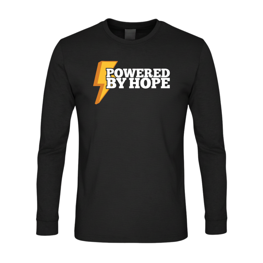 Powered By Hope Premium Sober Apparel Long-sleeve Black