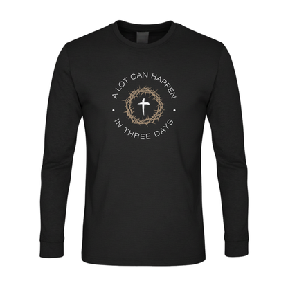 A Lot Can Happen In Three Days Premium Sober Apparel Long-sleeve Black
