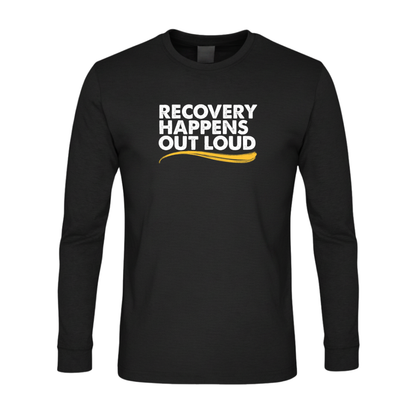 Recovery Happens Out Loud Premium Sober Apparel