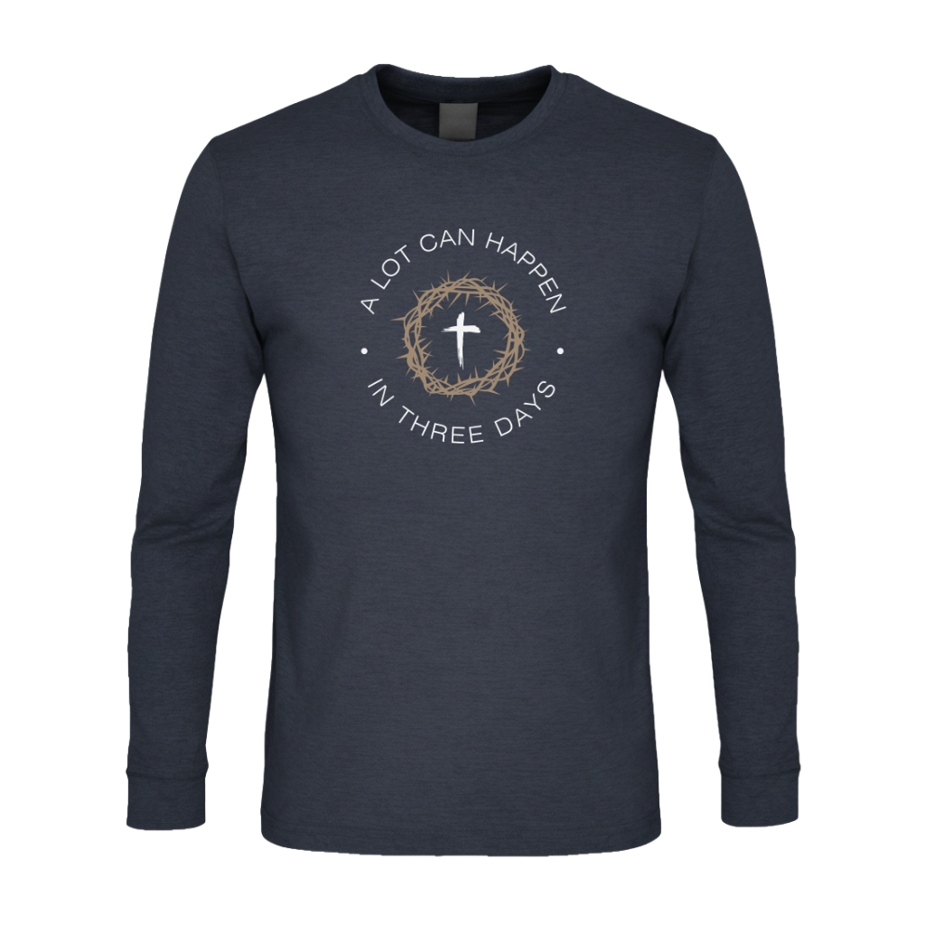 A Lot Can Happen In Three Days Premium Sober Apparel Long-sleeve Navy