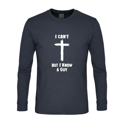 I Can't But I Know A Guy Premium Sober Apparel Long-sleeve Navy