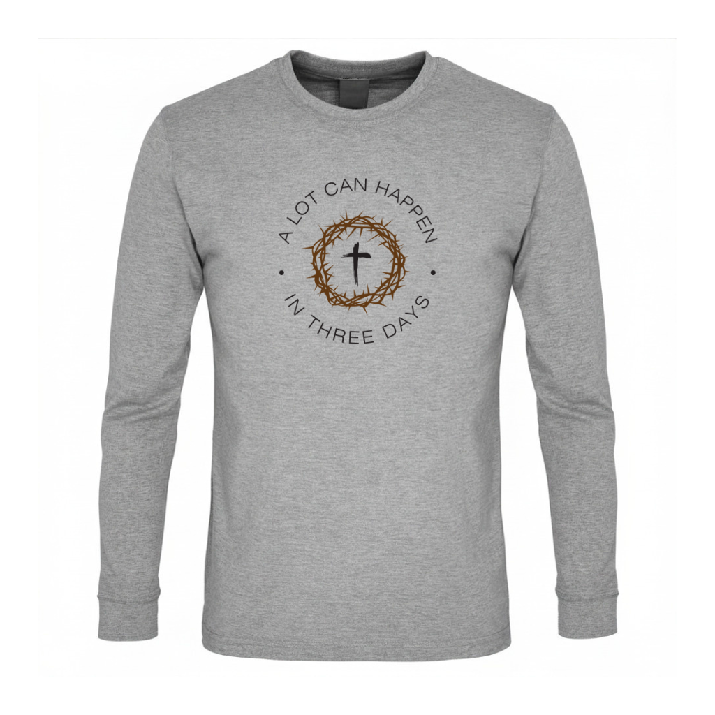 A Lot Can Happen In Three Days Premium Sober Apparel Long-sleeve Sports Grey