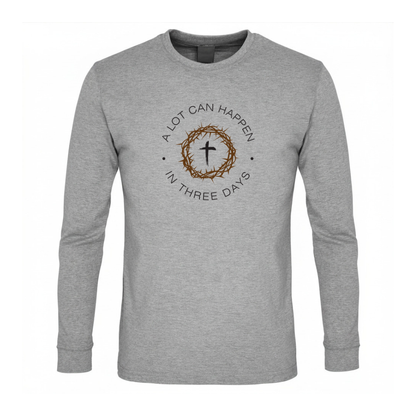 A Lot Can Happen In Three Days Premium Sober Apparel Long-sleeve Sports Grey