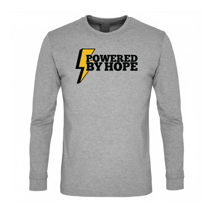 Powered By Hope Premium Sober Apparel Long-sleeve Sports Grey