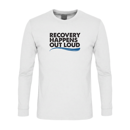 Recovery Happens Out Loud Premium Sober Apparel