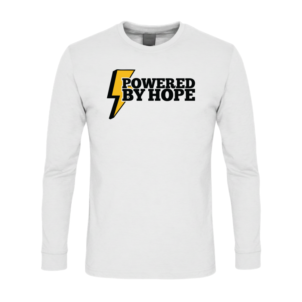 Powered By Hope Premium Sober Apparel Long-sleeve White