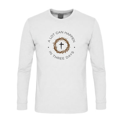 A Lot Can Happen In Three Days Premium Sober Apparel Long-sleeve White