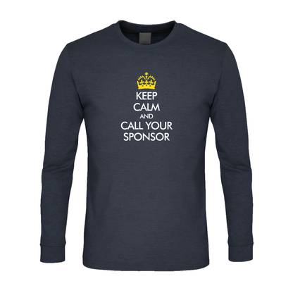 Keep Calm And Call Your Sponsor Premium Sober Apparel