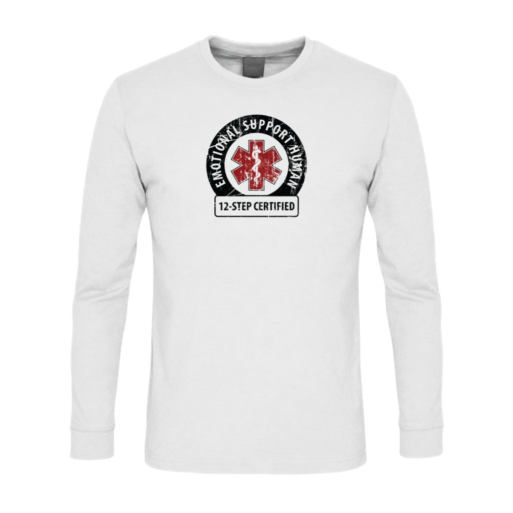 Emotional Support Human Premium Sober Apparel White Long-sleeve