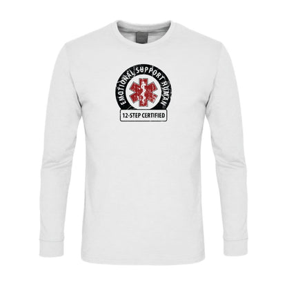 Emotional Support Human Premium Sober Apparel White Long-sleeve