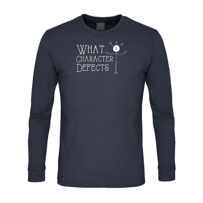 What Character Defects Premium Sober Apparel Navy Long-sleeve