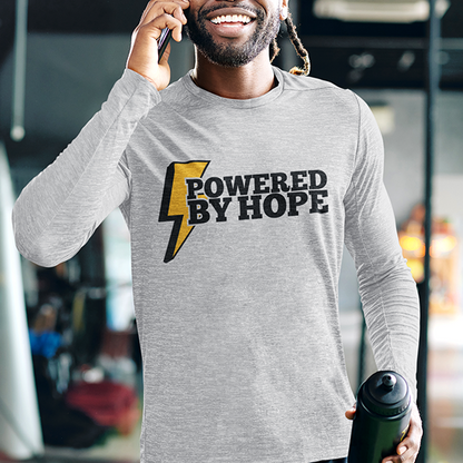 Powered By Hope Premium Sober Apparel Long-sleeve Sports Grey