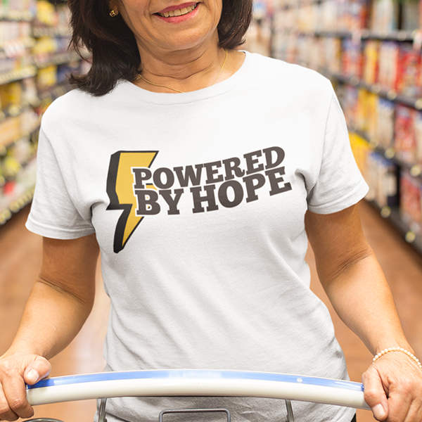 Powered By Hope Premium Sober Apparel T-shirt White