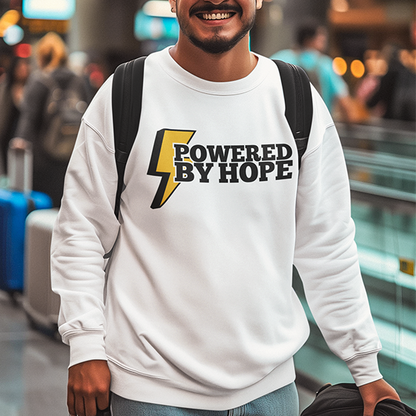 Powered By Hope Premium Sober Apparel Sweatshirt White