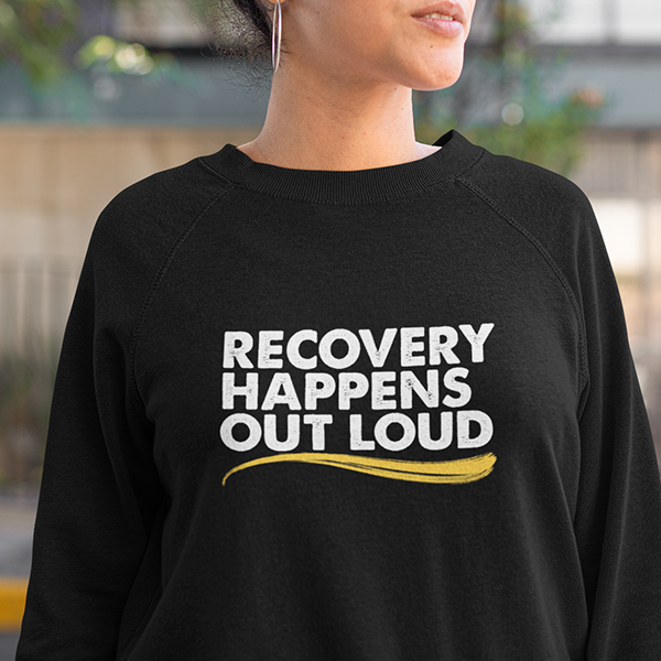Recovery Happens Out Loud Premium Sober Apparel