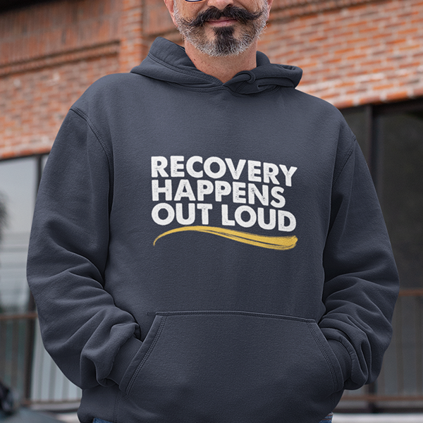 Recovery Happens Out Loud Premium Sober Apparel