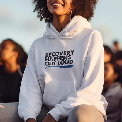 Recovery Happens Out Loud Premium Sober Apparel