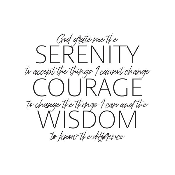 Serenity Prayer v2 Premium Sober Apparel Design