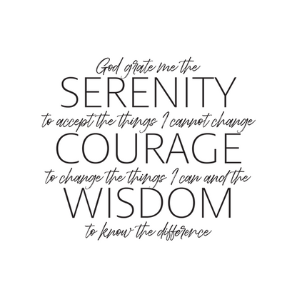 Serenity Prayer v2 Premium Sober Apparel Design