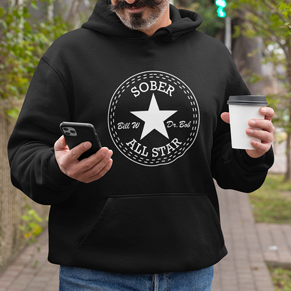 Sober All-Star Premium Sober Apparel | Hoodie Black