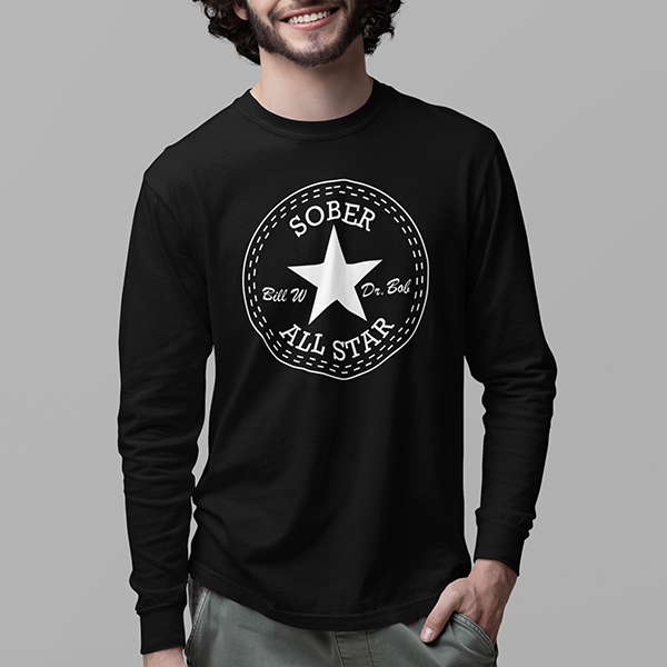 Sober All-Star Premium Sober Apparel | Long-sleeve Black