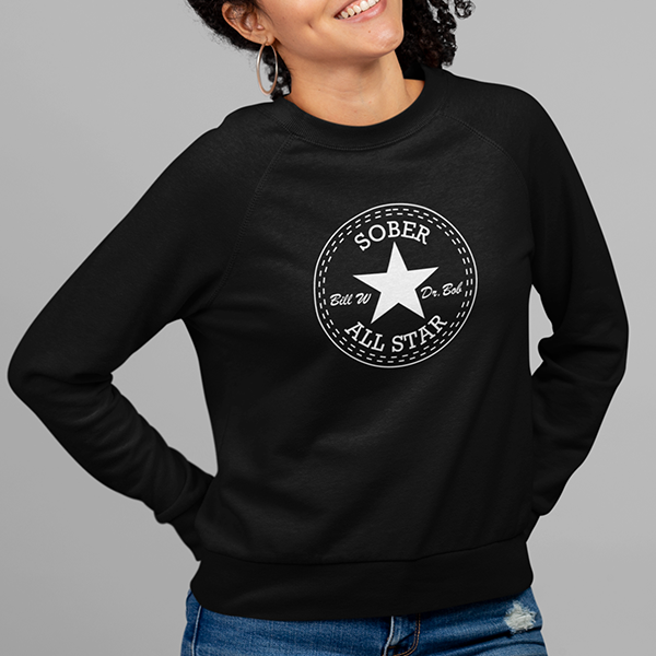 Sober All-Star Premium Sober Apparel | Sweatshirt Black