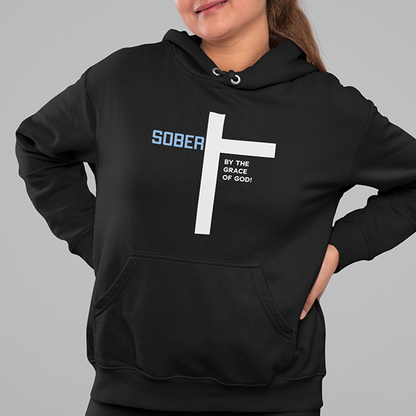 Sober By The Grace Of God Premium Sober Apparel Sweatshirt Black