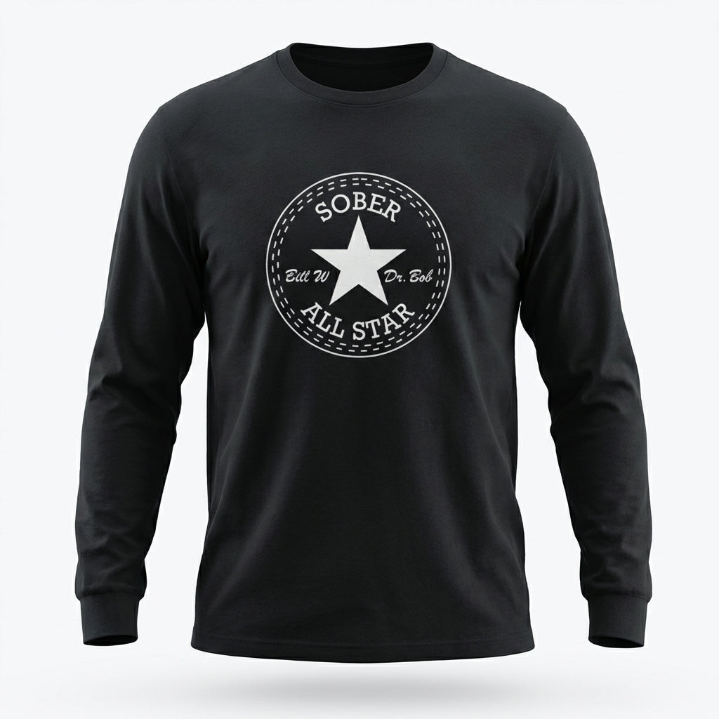 Sober All-Star Premium Sober Apparel | Long-sleeve Black