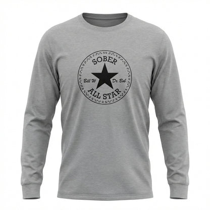 Sober All-Star Premium Sober Apparel | Long-sleeve Sports Grey