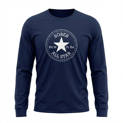Sober All-Star Premium Sober Apparel | Long-sleeve Navy