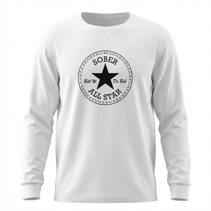 Sober All-Star Premium Sober Apparel | Long-sleeve White