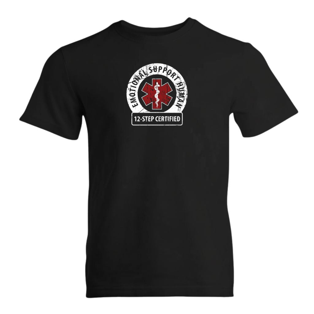 Emotional Support Human Premium Sober Apparel Black T-shirt