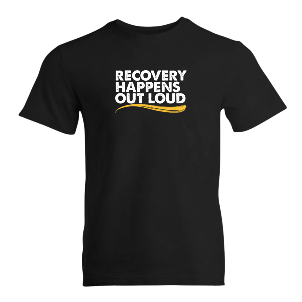 Recovery Happens Out Loud Premium Sober Apparel