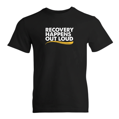 Recovery Happens Out Loud Premium Sober Apparel