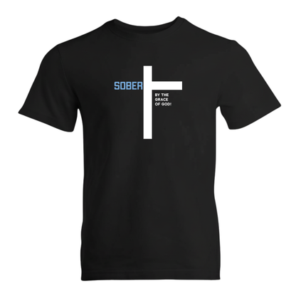 Sober By The Grace Of God Premium Sober Apparel T-shirt Black