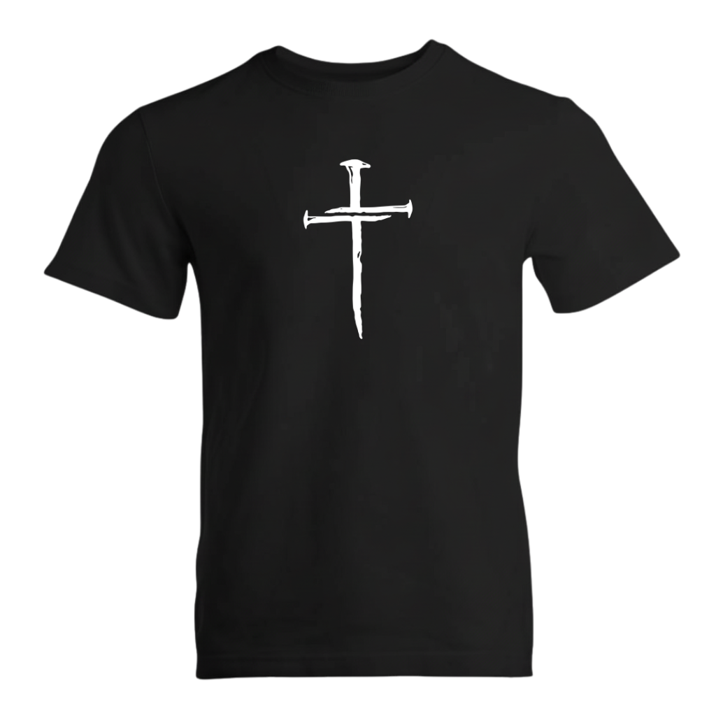 Three Nail Cross Premium Sober Apparel T-shirt Black