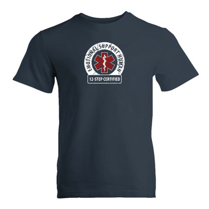 Emotional Support Human Premium Sober Apparel Navy T-shirt