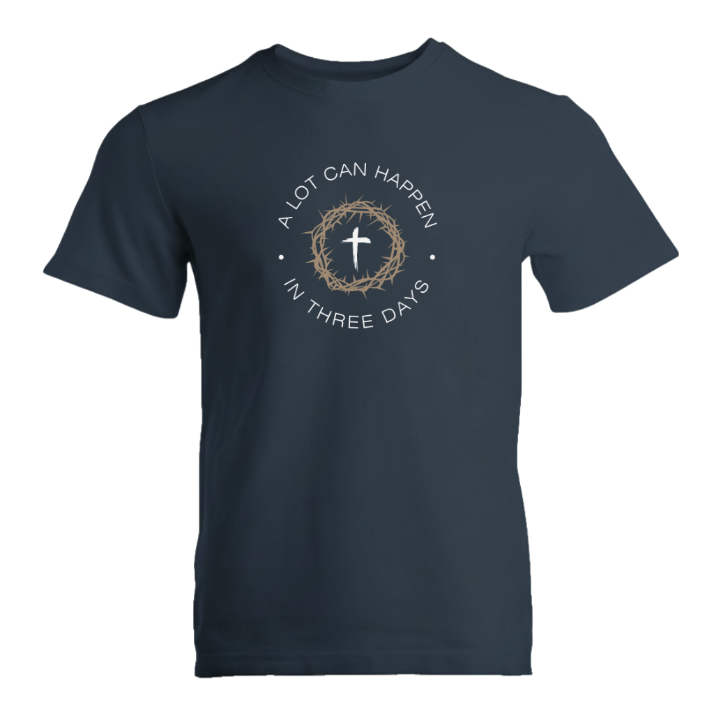 A Lot Can Happen In Three Days Premium Sober Apparel T-shirt Navy