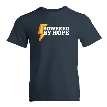 Powered By Hope Premium Sober Apparel T-shirt Navy
