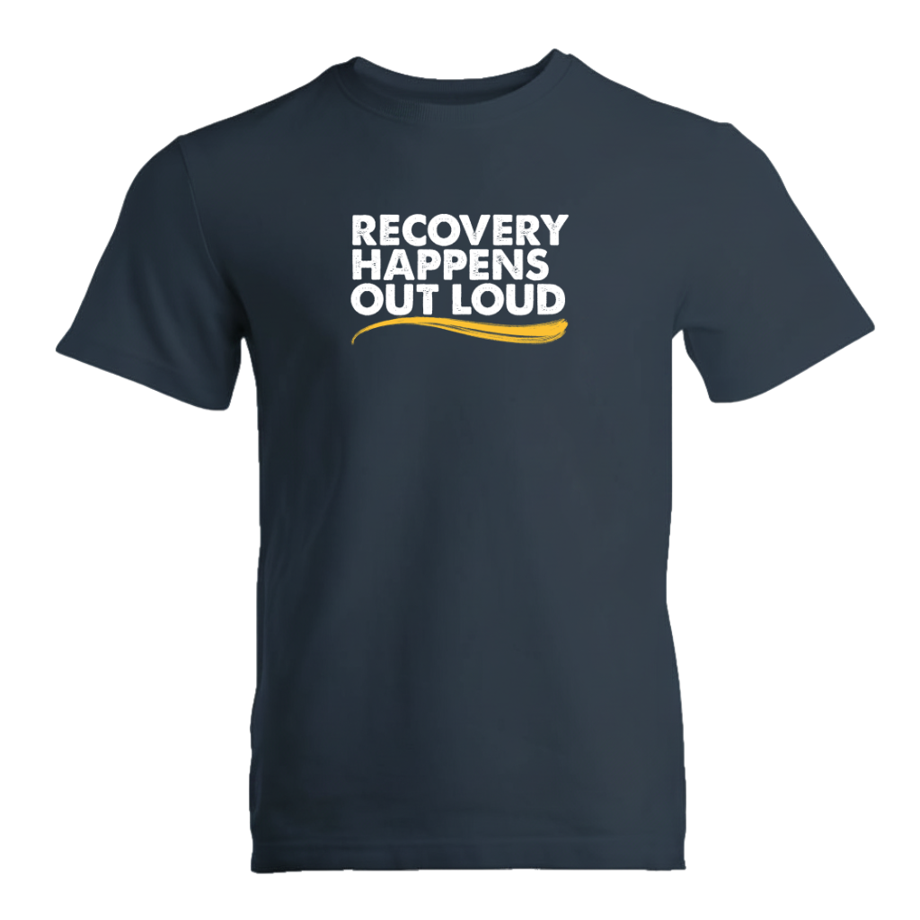 Recovery Happens Out Loud Premium Sober Apparel