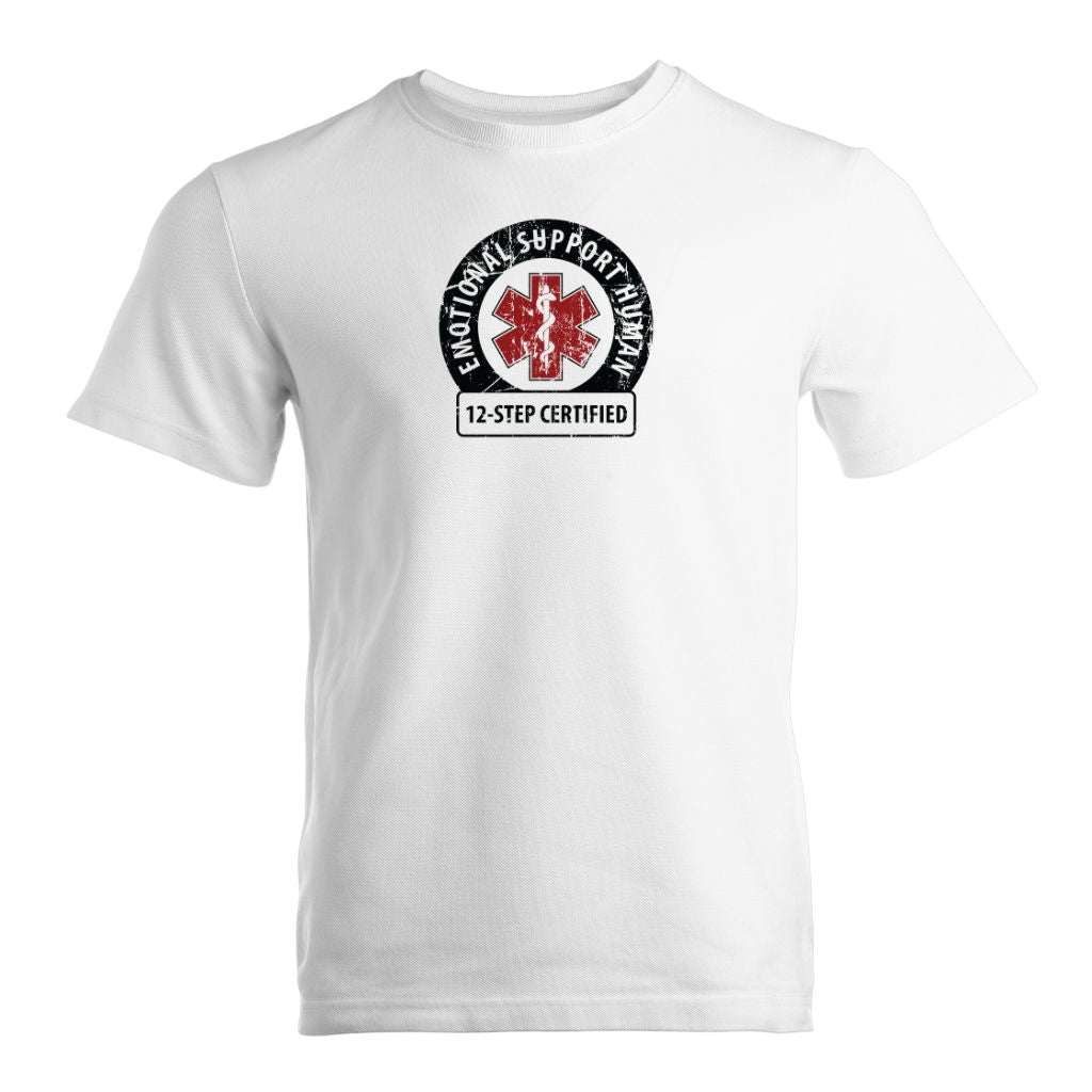 Emotional Support Human Premium Sober Apparel White T-shirt