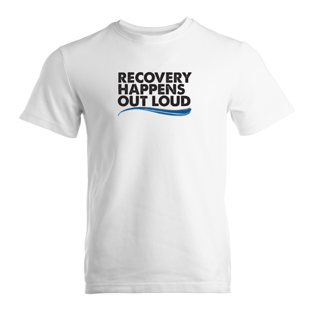 Recovery Happens Out Loud Premium Sober Apparel