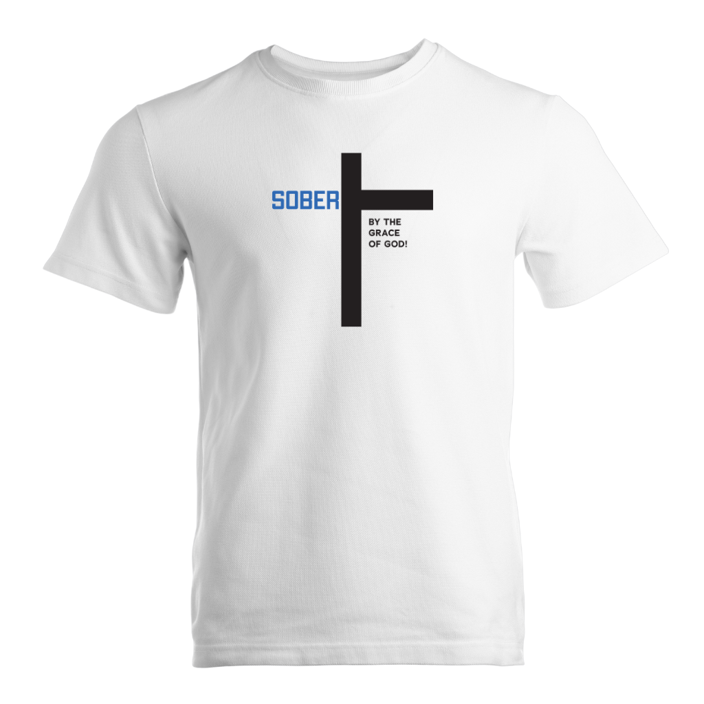 Sober By The Grace Of God Premium Sober Apparel T-shirt White